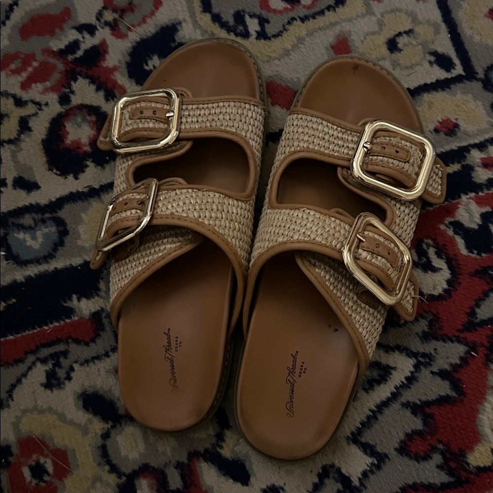 Universal Thread Tan Buckle Sandals